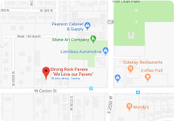 Map of our location on W Center St